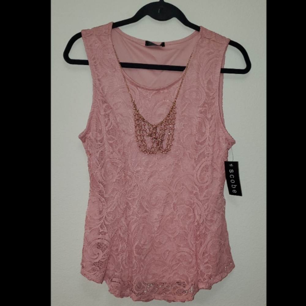 Blush Lace Fancy Top